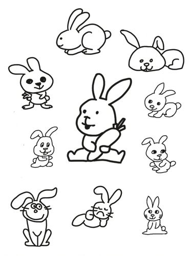 兔子简笔画大全 兔子简笔画大全可爱