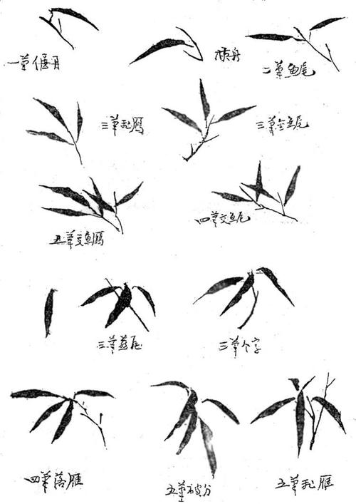 果酱画竹子的画法步骤图片
