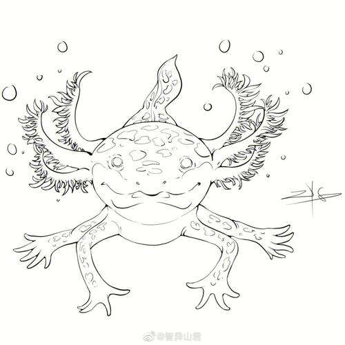 六角恐龙鱼简笔画