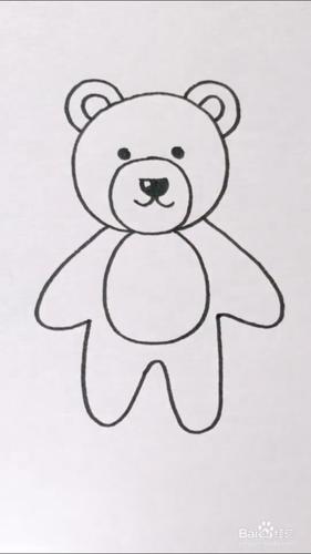 小熊怎么画简单又可爱 