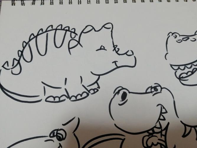 卡通恐龙简笔画 卡通恐龙简笔画图片大全