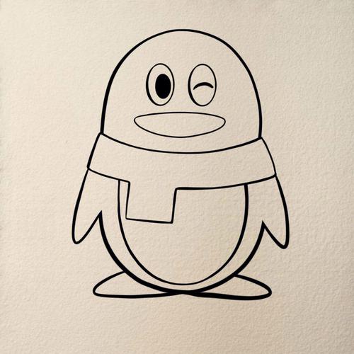 儿童企鹅简笔画