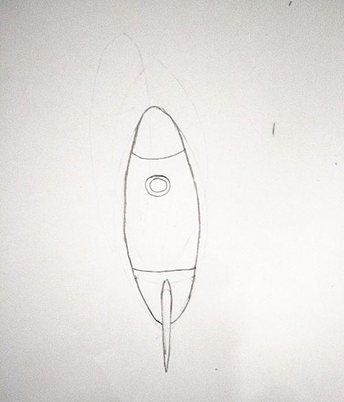 高级火箭简笔画