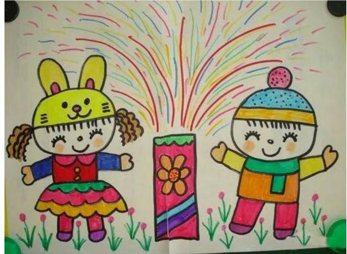 春节的画画 春节的画画图片大全小学生
