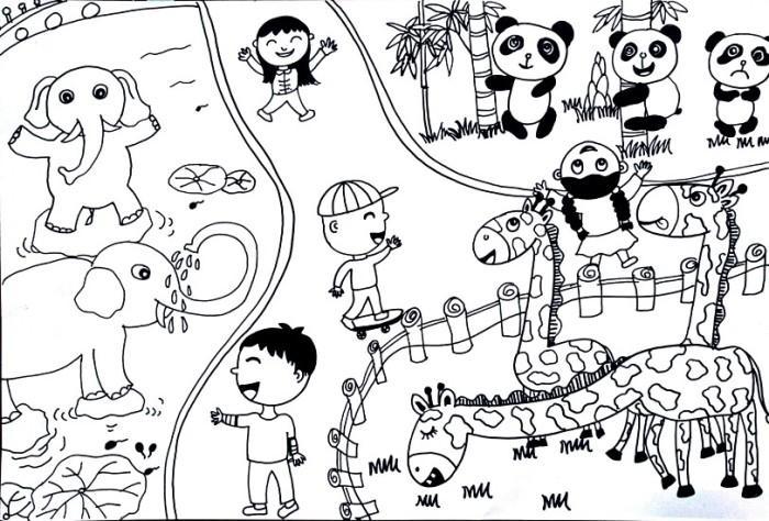 动物园的简笔画 动物园的简笔画简单又好看