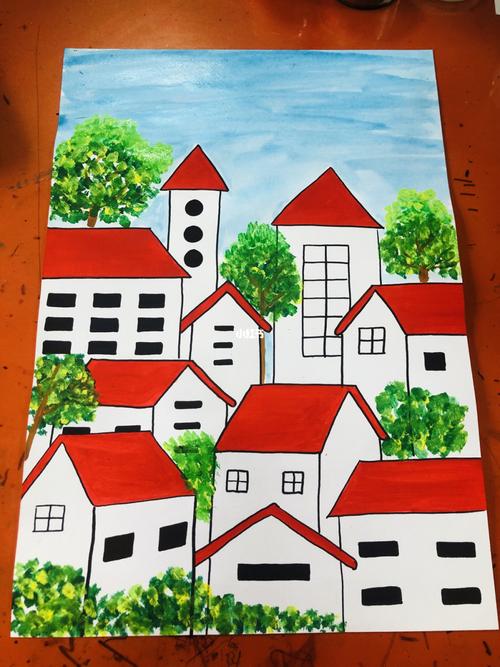 老房子怎么画(四年级)图片
