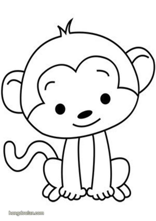 猴子简笔画图片大全可爱