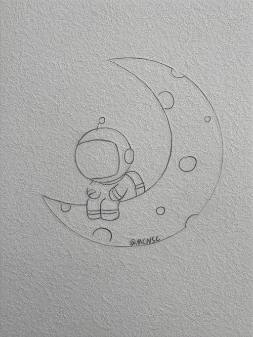 卡通宇航员简笔画 卡通宇航员简笔画彩色