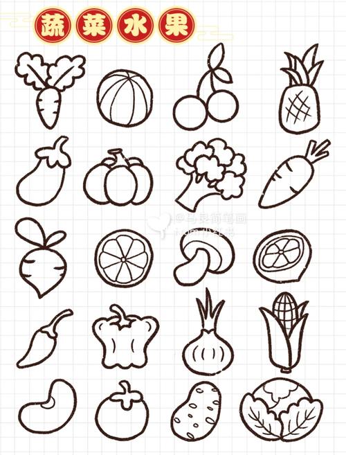 水果的简笔画 水果的简笔画图片大全大图(可爱)