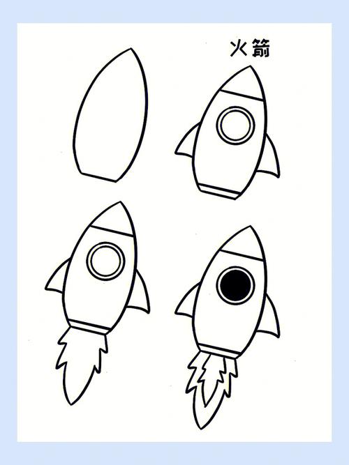 外太空简笔画儿童画