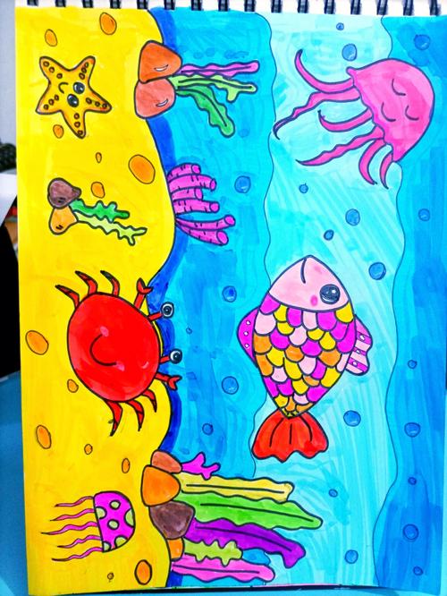 幼儿园海底世界简笔画