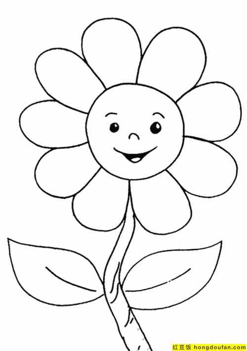 儿童简笔画花朵 3-6岁儿童简笔画花朵
