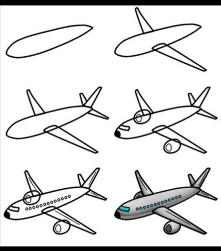 飞机的画法 简笔画飞机的画法