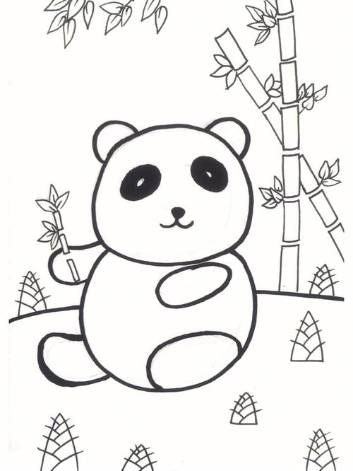 卡通熊猫简笔画 卡通熊猫简笔画图片