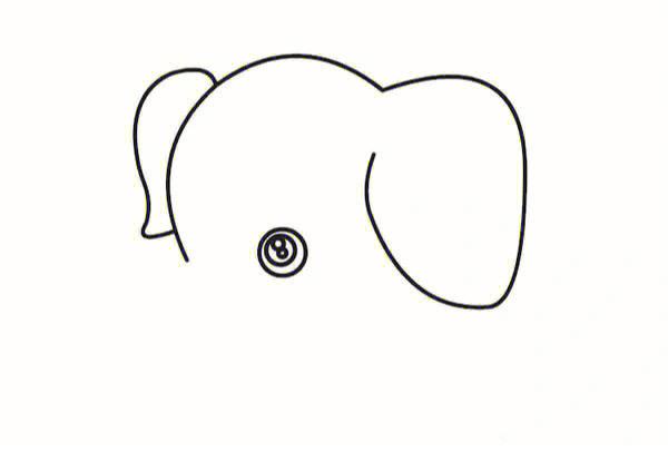 大象简笔画彩色 幼儿园大象简笔画彩色