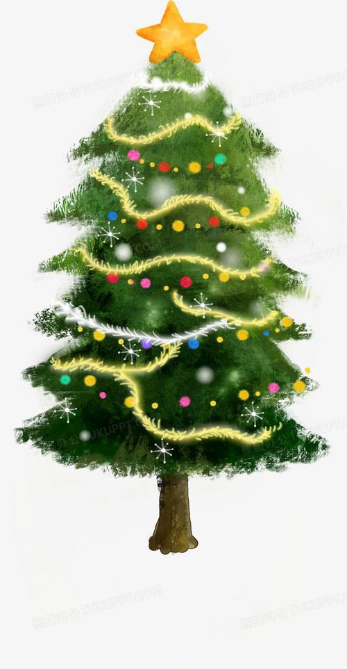 冬天的圣诞树怎么画 冬天的圣诞树怎么画手机壁纸
