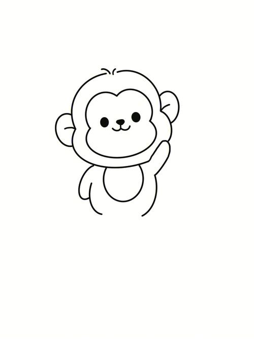 卡通猴子简笔画
