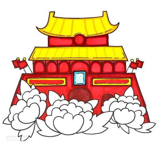 天安城门的简笔画 北京天安城门的简笔画