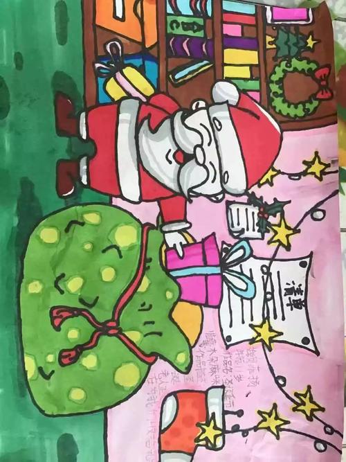 圣诞节的绘画作品 圣诞节的绘画作品小学生