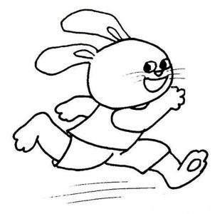 兔子奔跑的简笔画