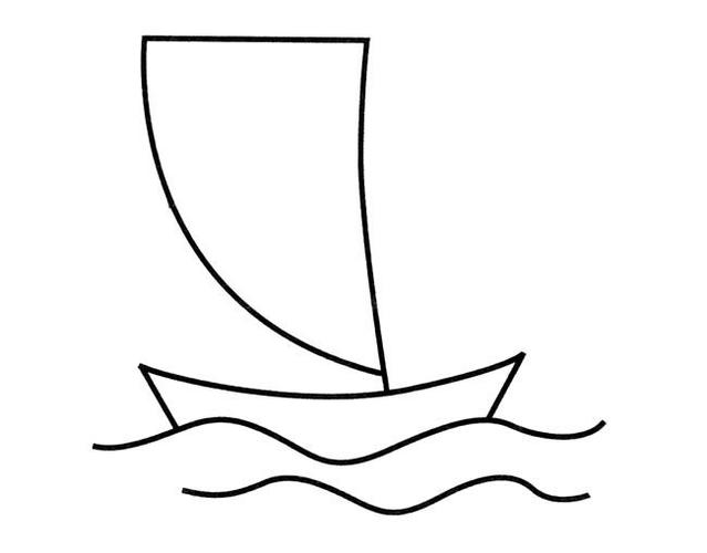 乘风破浪的船简笔画
