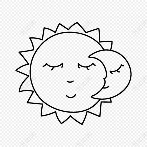 太阳简笔画带颜色 太阳简笔画带颜色云朵蓝天白云