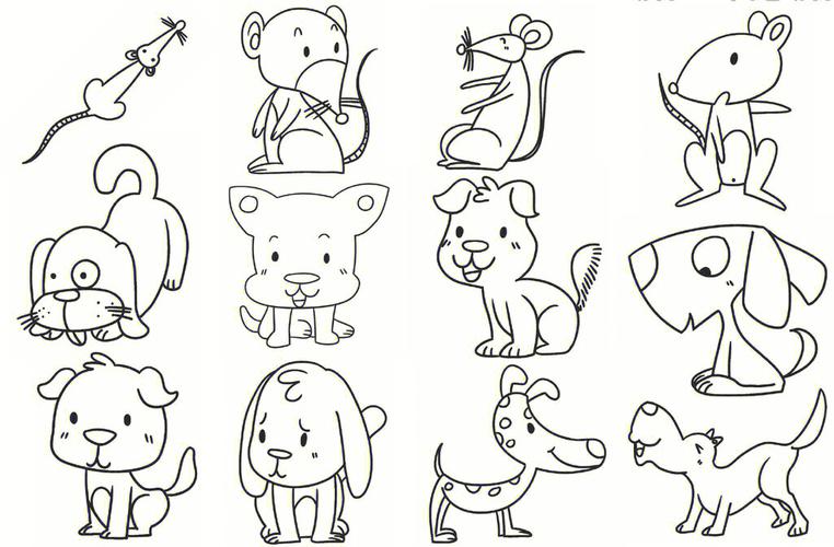 各种小动物简笔画 各种小动物简笔画图片