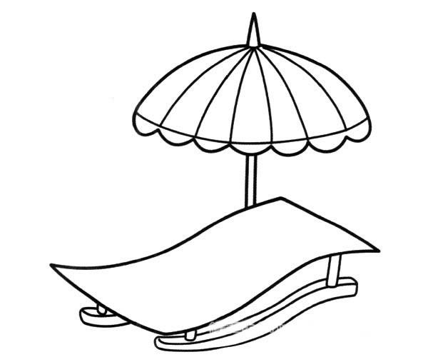 沙滩伞简笔画