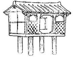 干栏式房屋简笔画