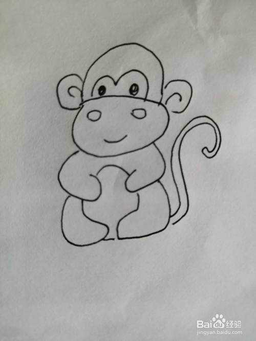 简笔画猴子的画法 简笔画猴子的画法图片