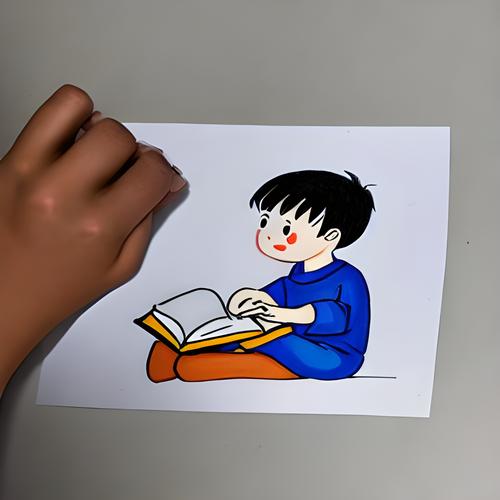 儿童读书简笔画 儿童读书简笔画小女孩