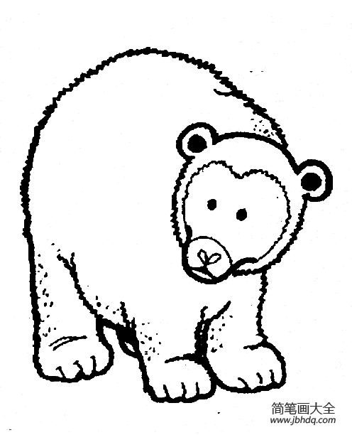 黑熊简笔画 睡觉的黑熊简笔画