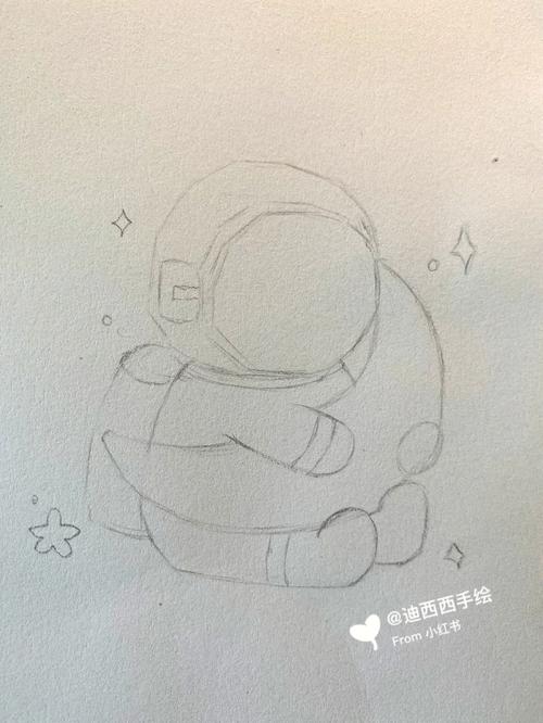 太空人简笔画彩色 太空人简笔画彩色儿童画