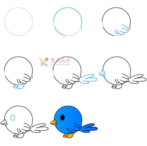 如何画鸟简笔画步骤 如何画鸟简笔画步骤图