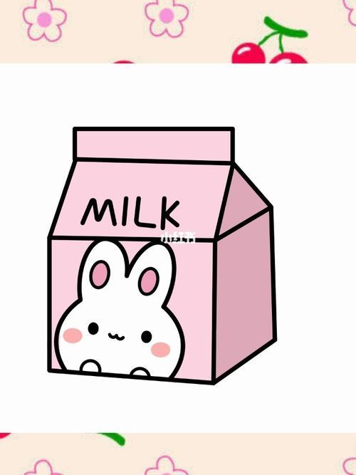 牛奶的简笔画卡通可爱