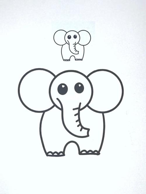 大象简笔画一步一步教 大象简笔画一步一步教侧着的