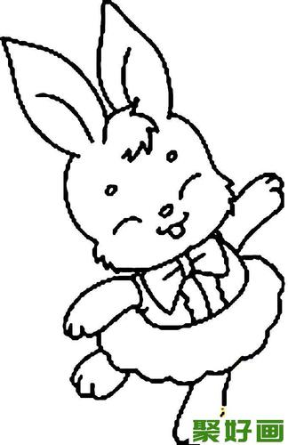 兔子简笔画可爱卡通版