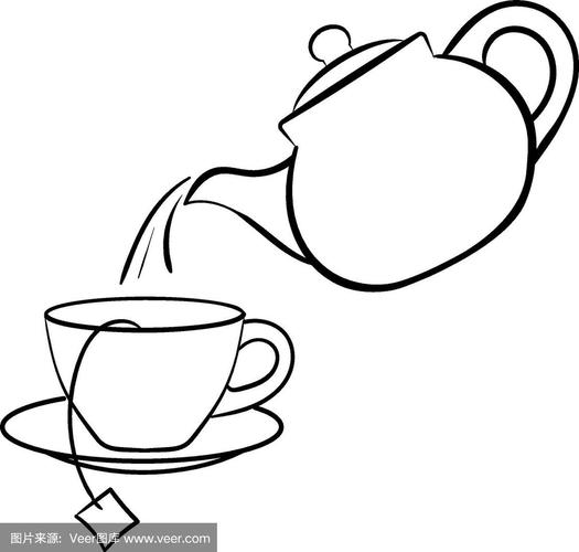 茶壶茶杯简笔画 茶壶茶杯简笔画(加颜色)