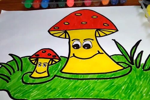蘑菇简笔画彩色 蘑菇简笔画带颜色