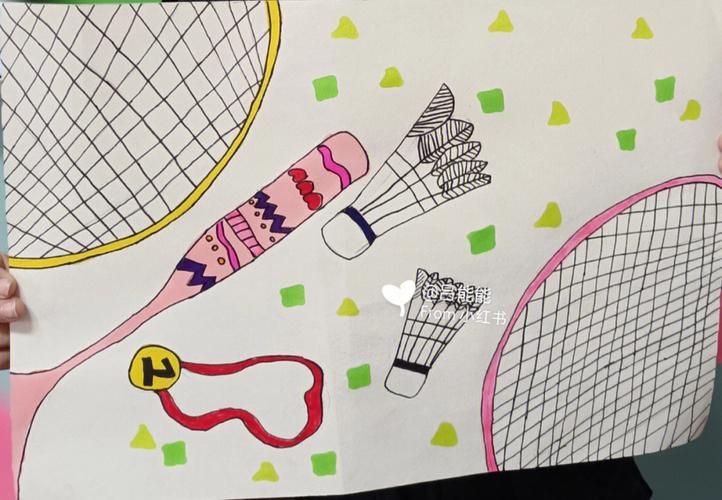 打羽毛球的简笔画 两个人打羽毛球的简笔画