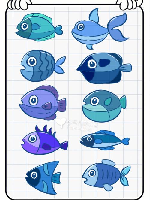 海洋鱼简笔画 海洋鱼简笔画彩色