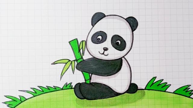 熊猫竹子简笔画 熊猫竹子简笔画涂色