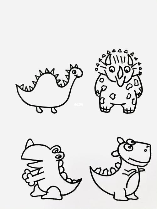 简笔画图片大全恐龙