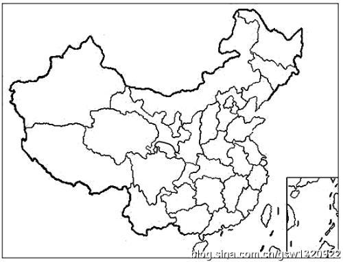 中国行政地图简笔画