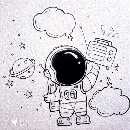 宇航员简笔画简单 宇航员简笔画简单又好看