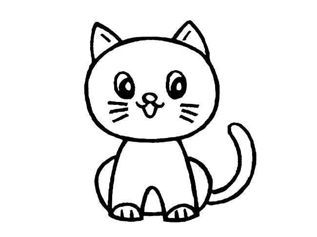 卡通小猫简笔画 卡通小猫简笔画最萌
