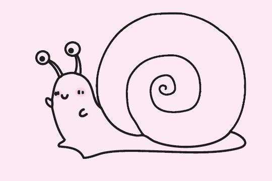小蜗牛简笔画 