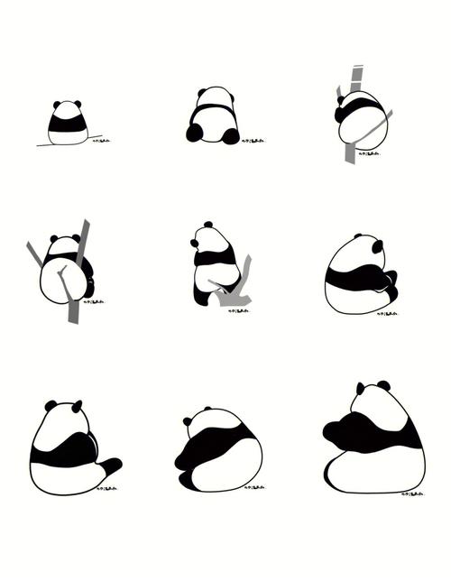 大熊猫的简笔画 大熊猫的简笔画可爱