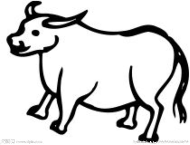 侧面牛的简笔画图片