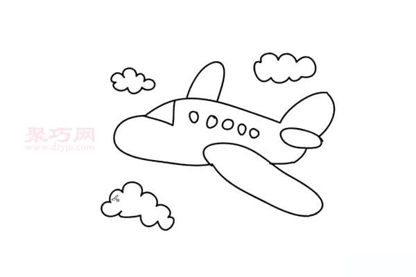 小飞机简笔画 纸飞机简笔画